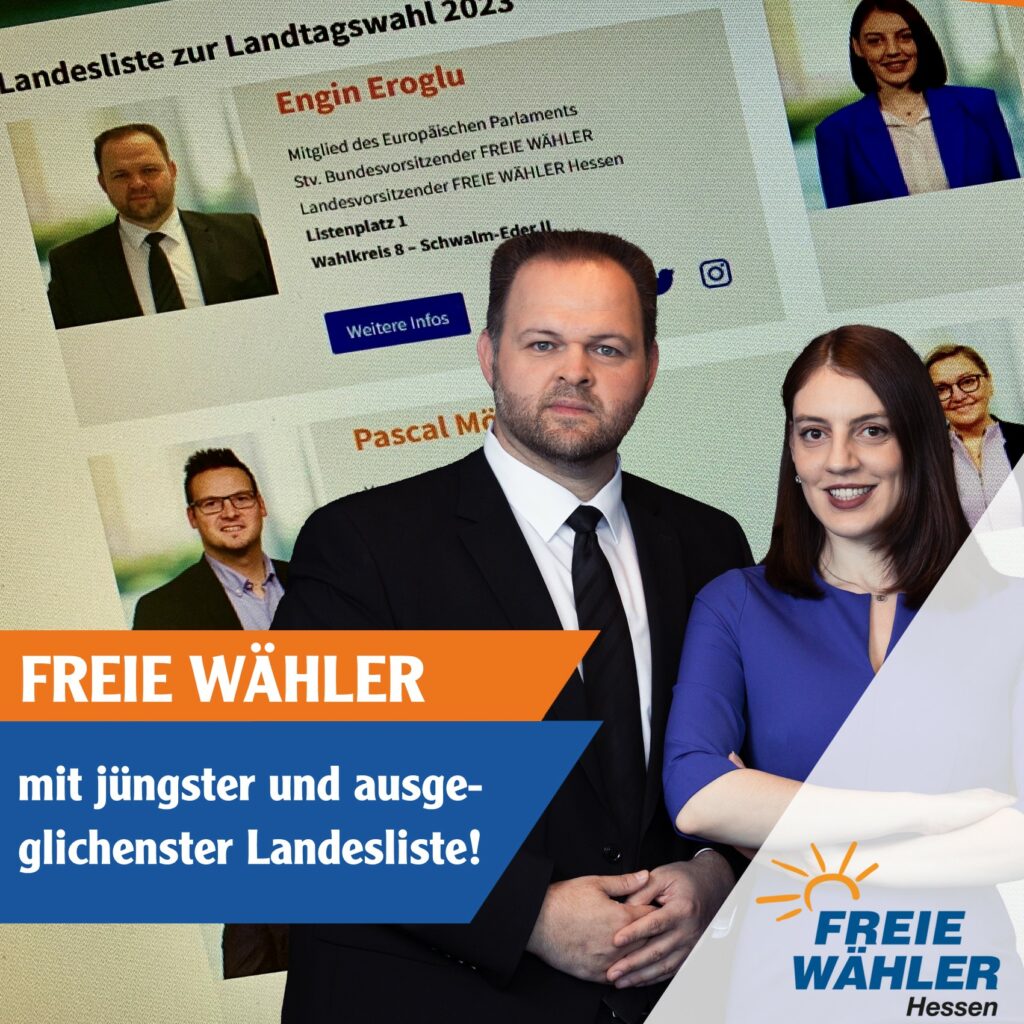 FREIE WÄHLER mit jüngster und ausgeglichenster Liste in den Landtag